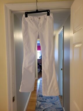 White Bootcut Pants